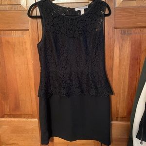 Black peplum dress